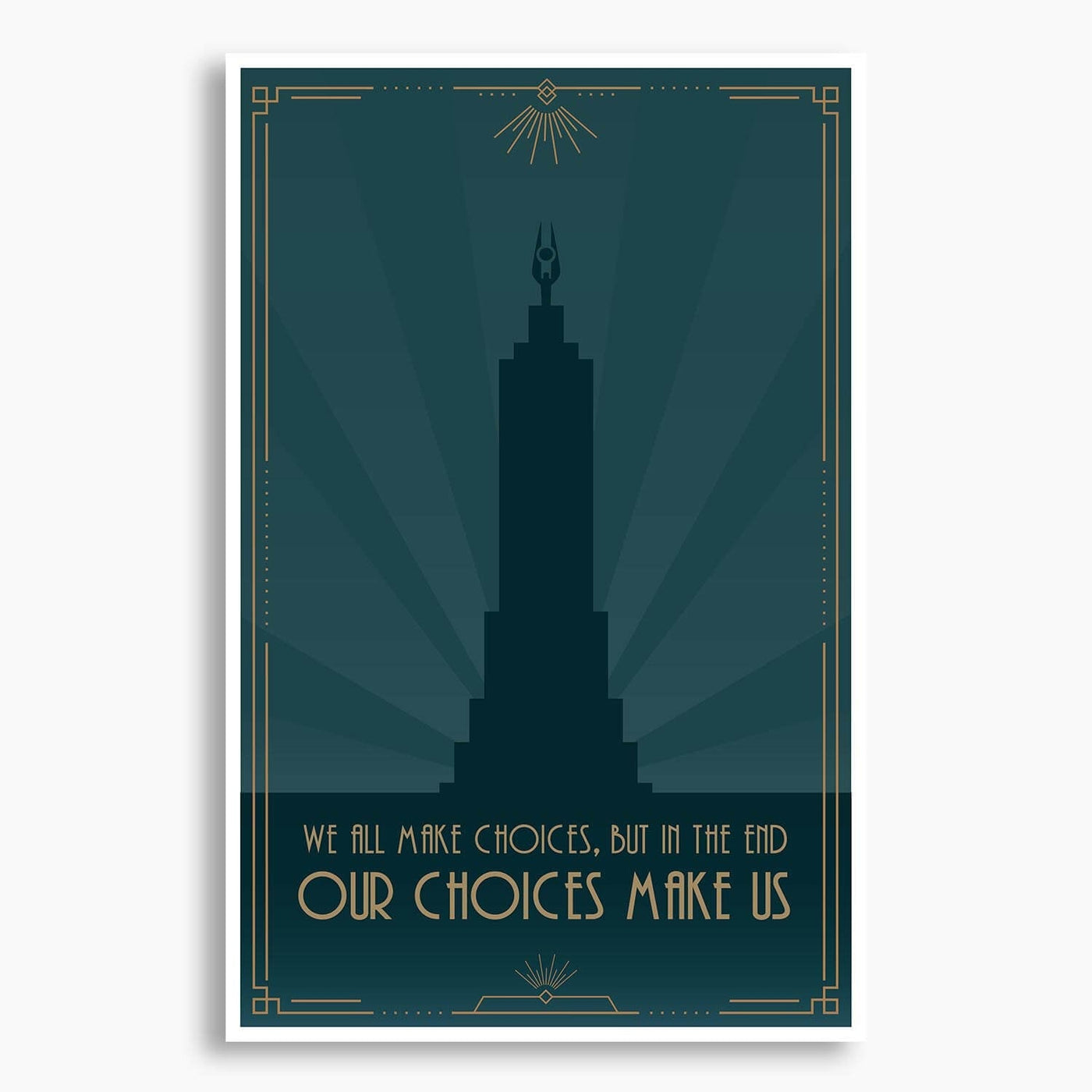 Bioshock - In the End, Our Choices Make Us Poster; Gaming Artwork