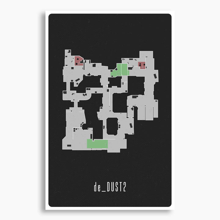 Counter-Strike: Global Offensive - de_Dust2 Map Poster