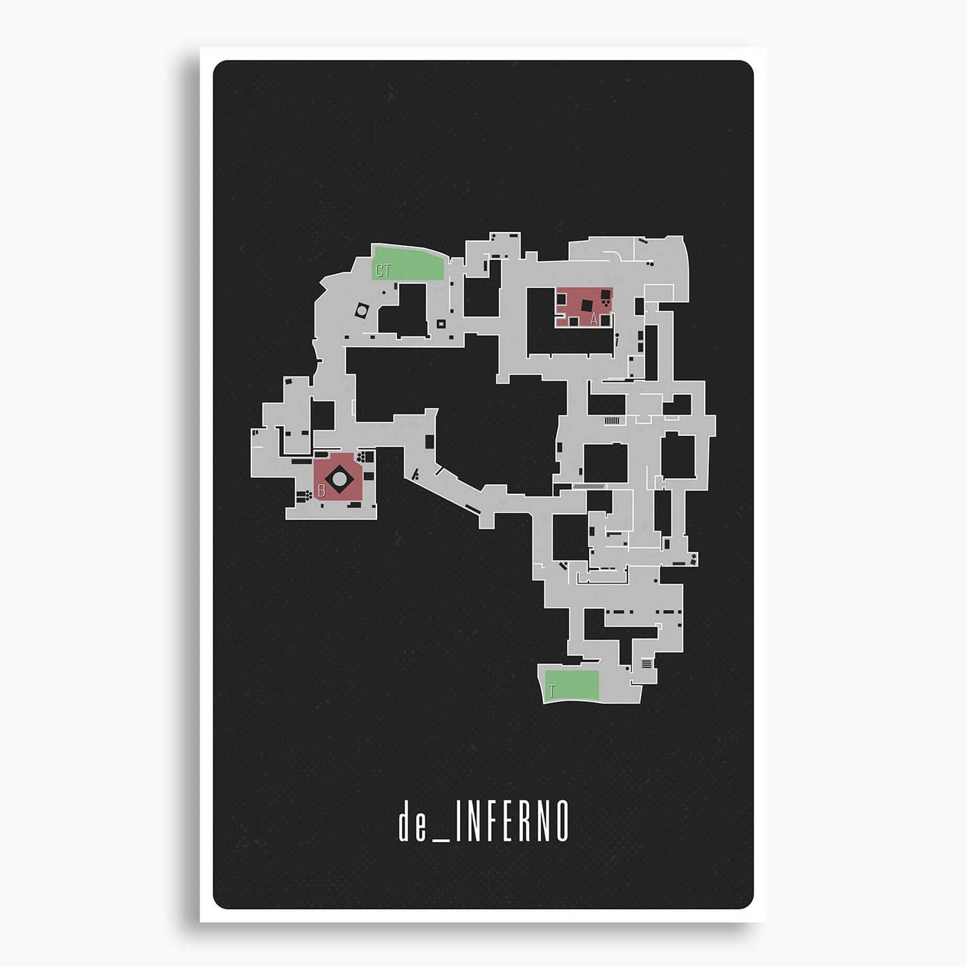 Counter-Strike: Global Offensive - de_Inferno Map Poster