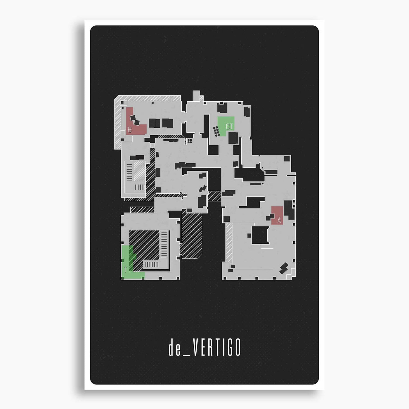 Counter-Strike: Global Offensive - de_Vertigo Map Poster