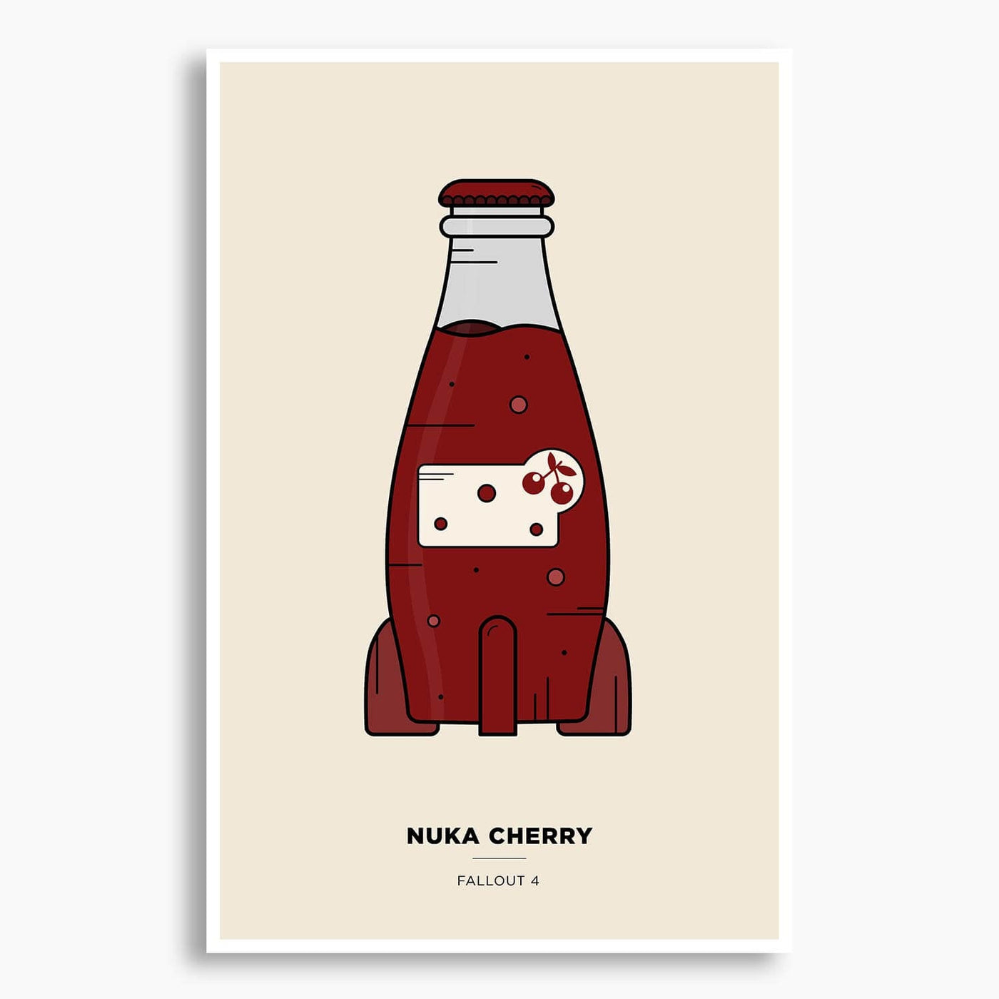 Fallout - Nuka Cherry Vector Illustration; Gaming Artwork