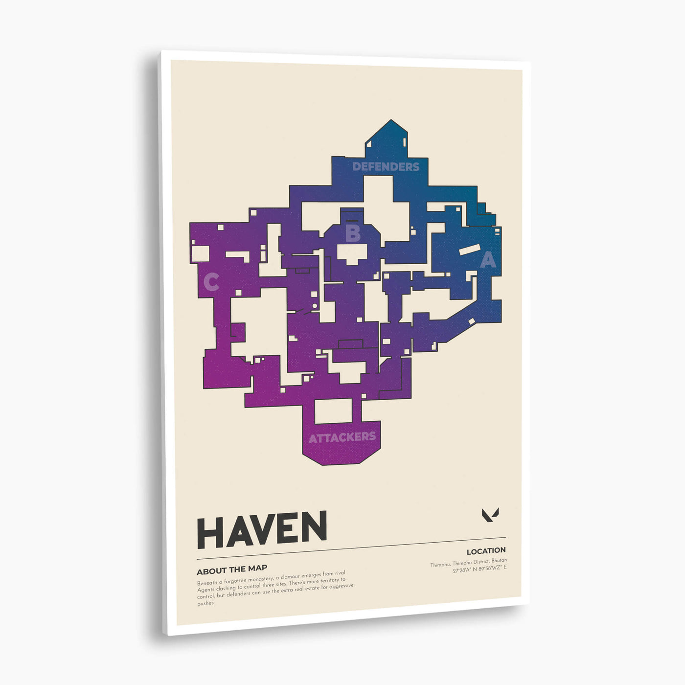 Valorant - Haven Map Poster; Gaming Poster
