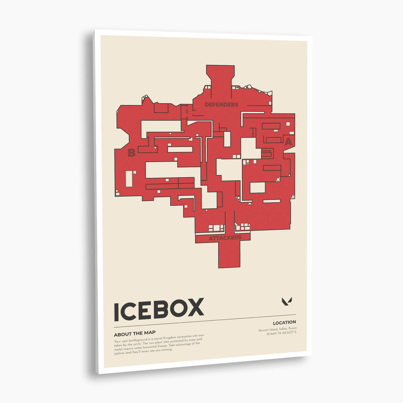 Valorant - Icebox Map Poster; Gaming Poster
